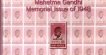  Mahatma Gandhi Memorial Issue by Pradip Jain Issued year, 1948.
