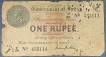 Rare One Rupee Note of 1917 Signed by M.M.S. Gubbay.