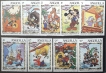 Anguilla Dicken Christmas Stories Set of 9 Stamps In Disney Series 1983 MNH.