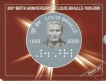 2009-Proof-Set-200th-Birth-Anniversary-of-Louis-Braille-Set-of-2-Coins-Kolkata-Mint.