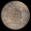 Silver 10 Escudos Coin of Mozambique-Portugal of 1938.