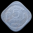 Republic India 5 Naya Paise 1963 Calcutta Mint.