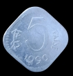 Republic India 5 Paise 1990 Calcutta Mint.