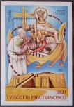 Vatican-City,-Souvenir-Sheet,-Pope-Francis-2021,MNH.