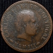 Copper 1/8 Tanga of Carlos I(AD 1903) of Indo-Portugal KM 14