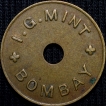 Brass-Canteen-Token-of-I.G.-Mint,-Bombay-of-5-Paise-Denomina