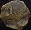 Brass 10 New Paise Tea Token of S.M Ltd from Indore (19th Ce
