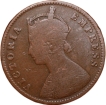 Copper 1/4 Anna of Victoria Empress (AD 1893) of Calcutta Mint Bust Type B