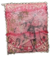 Postal-Stamp-of-Victoria-1-Anna---Pink-Colour---Used-as-per-Image.