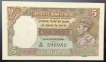 5 RS BANK NOTE OF GEORGE VI SINGED BY J.B TAYLAR