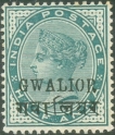 GWALIOR QV 1895-96 1/2a Blue-green,Tall 