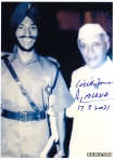 Hand Signed Autograph Photo of flying sikh Milkha Singh