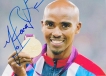 Autograph Photo of Olympic gold medalist Sir Mo Farah