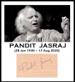 Autograph-of-classical-Vocalist,Mewati-gharana-Pandit-Jasraj
