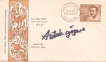 Autograph-Fdc-of-Nandalal-by-legendary-painter-satish-gujral