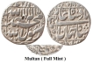 Mughal-;-Shah-Jahan-;-Silver-Rupee-Mint-:-Multan