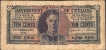 1942 Ten Cents Bank Note of Ceylon.
