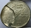 Republic-India-2-Rupees-Partial-Brokage-Error-Coin-year,-1992.