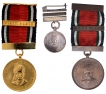  Very Rare Three Medals Set of Shri Sir Ranjitsinhji Vibhaji II Jam Saheb of Nawanagar. 
