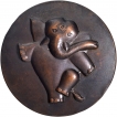 Rare-IXth-Asian-Games-Delhi-Heavy-Bronze-Appu-elephant-Medal-Issued-year-1982-.