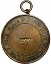 College Square Swimming Club Brass Medal issued year 1977.