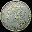 1879 Silver One Dollar Coin of United States of America.