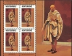 Mahatma Gandhi Montserrat Miniature Sheet with 4v Stamps issued on 1998.	