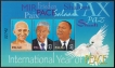 Palau Gandhi Miniature Sheet of International Year of Peace.