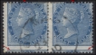 Error-1865-Victoria-Half-Anna-Pair-of-Stamp.