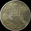  Bombay Mint Silver Rupee Coin of King George V of 1921