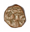 Akbar Mughal Emperor Copper Half Dam Coin Alwar Mint.