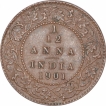 Calcutta-Mint-Copper-One-Twelfth-Anna-Coin-of-Victoria-Empress-of-1901