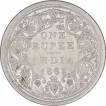 Silver One Rupee Coin of Victoria Queen of Bombay Mint of 1862