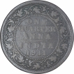 Calcutta Mint Copper One Quarter Anna Coin of King George V of 1911