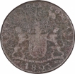  Madras Presidency Copper Ten Cash Coin of Year 1803.