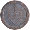Madras Presidency Copper One Ninety Sixth Rupee Coin of Year 1797.