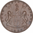Rare Bombay Presidency Copper Quarter Anna Coin of Mumbai Mint of Year 1246.