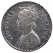 Bombay Mint of Silver Two Annas Coin of Victoria Empress of 1884