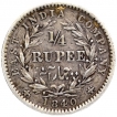 -Madras-Mint-Silver-Quarter-Rupee-Coin-of-Victoria-Queen-of-1840
