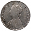 Calcutta Mint Silver Half Rupee Coin of Victoria Empress of 1894