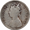 Bombay Mint Silver Two Annas Coin of Victoria Empress of 1885
