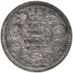 Calcutta-Mint-Silver-Two-Annas-Coin-of-Victoria-Empress-of-1892