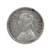 Calcutta Mint Silver Quarter Rupee Coin of Victoria Queen of 1876