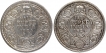 Calcutta and Bombay Mint Silver Half Rupee Coins of King George V of 1924