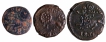 Set of Three copper Coins of Mysore State of Krishnaraja Wadiyar III.