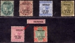 Jhind-Overprinted-on-Victoria-Postage-Stamps-up-to-1-Rupee-and-One-Error-Stamp.