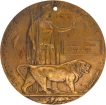 Bronze First World War Memorial Plaque Medallion of Great Britain of 1919.
