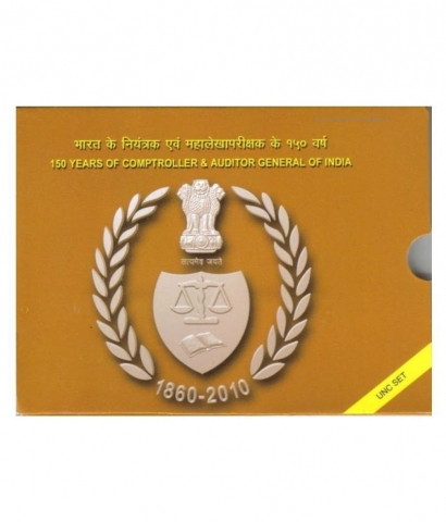 2011-UNC-Set-150-Years-of-Comptroller-&-Auditor-General-of-India-Kolkata-Mint-Set-of-2-Coins.