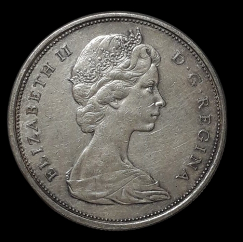 Silver-50-Cents-Coin-of-Elizabeth-II-Canada-of-1965.