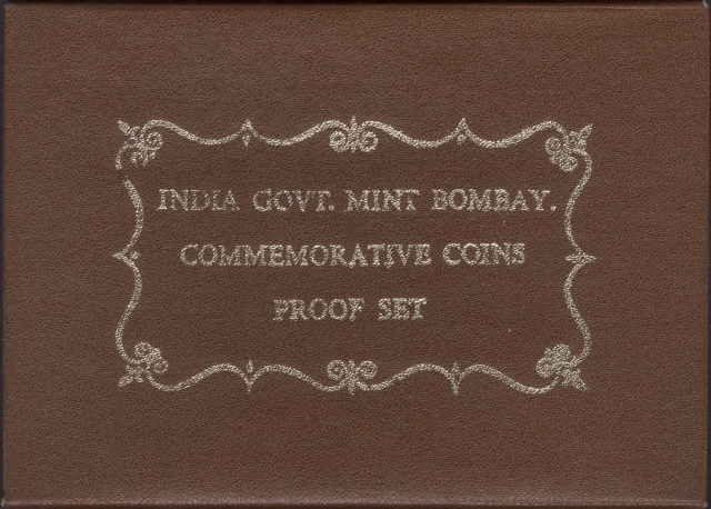1985-Proof-Set-Indira-Gandhi-Set-of-4-Coins-Bombay-Mint.